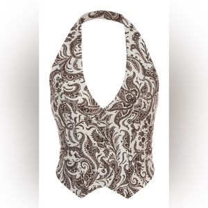 Zimmermann linen waist coat / vest. Paisley print. Runway style. Size 0